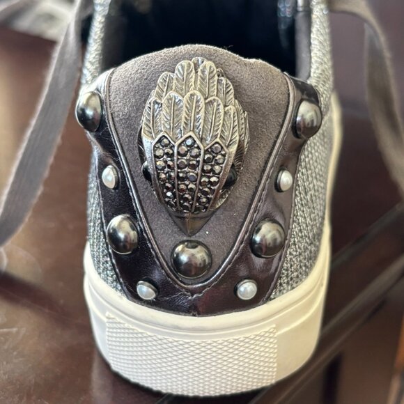 Kurt Geiger London Ludo Embellished Metallic Sneakers Sz 6.5 - Picture 9 of 9